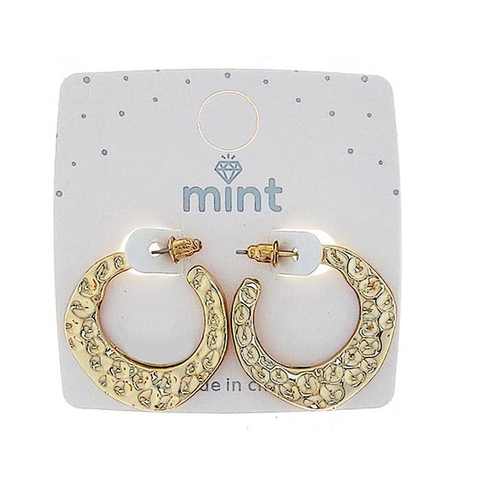 Argolas de Metal Martelado por atacado de Atlas Fashion