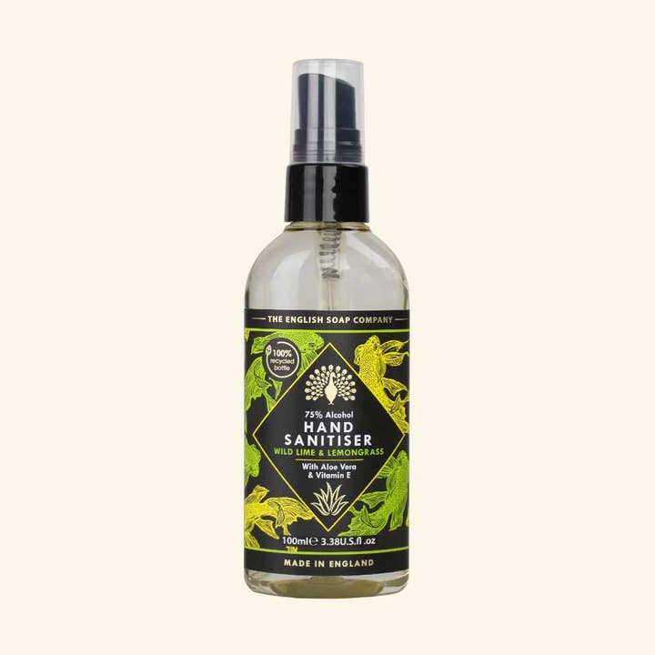 Radiant Wild Lime and Lemongrass Hand Sanitiser for wholesale by The English Soap Company