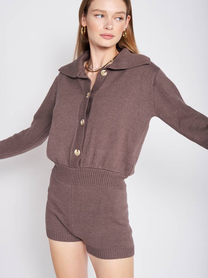 ROMPER MET KRAAG EN TAILLE voor wholesale door Emory Park