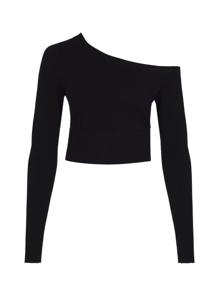 Bareto Tek Omuzlu Bluz for wholesale by WHAT IF