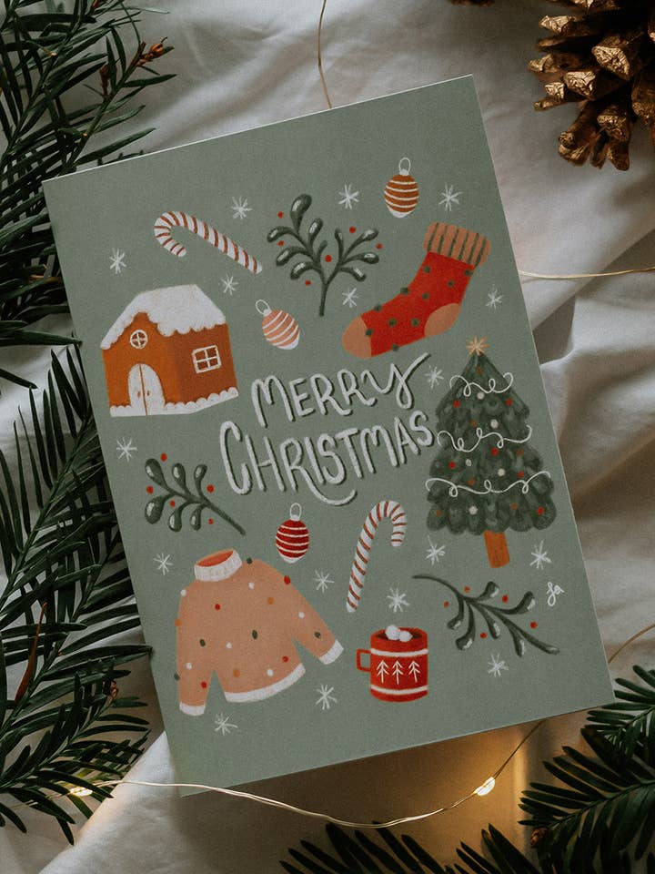 Holiday Greeting Card: Merry Christmas for wholesale by la designs