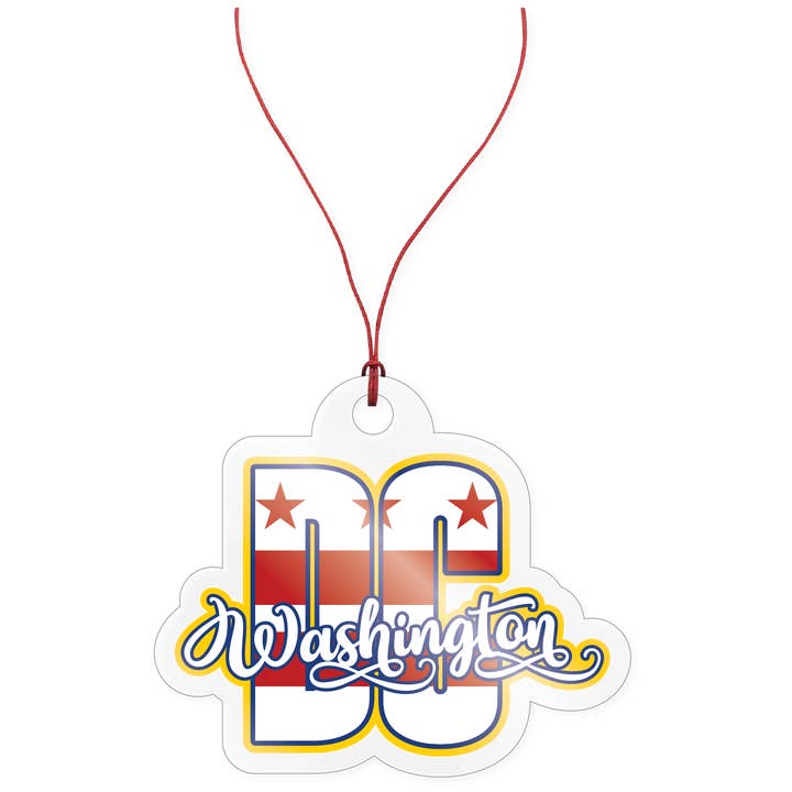 Ornement - Bouclé de Washington D.C., à rayures rouges pour la vente par Morris Magnets