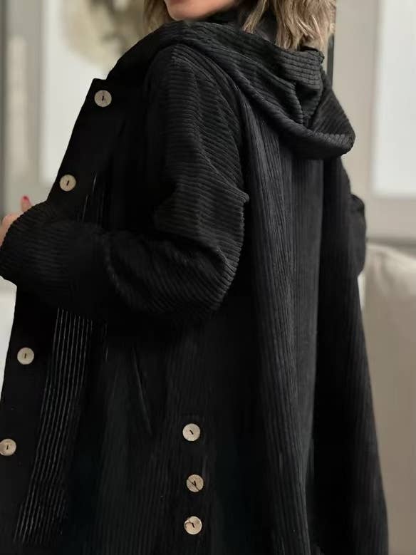 Corduroy Hooded Jacket for wholesale by Miss Sparkling