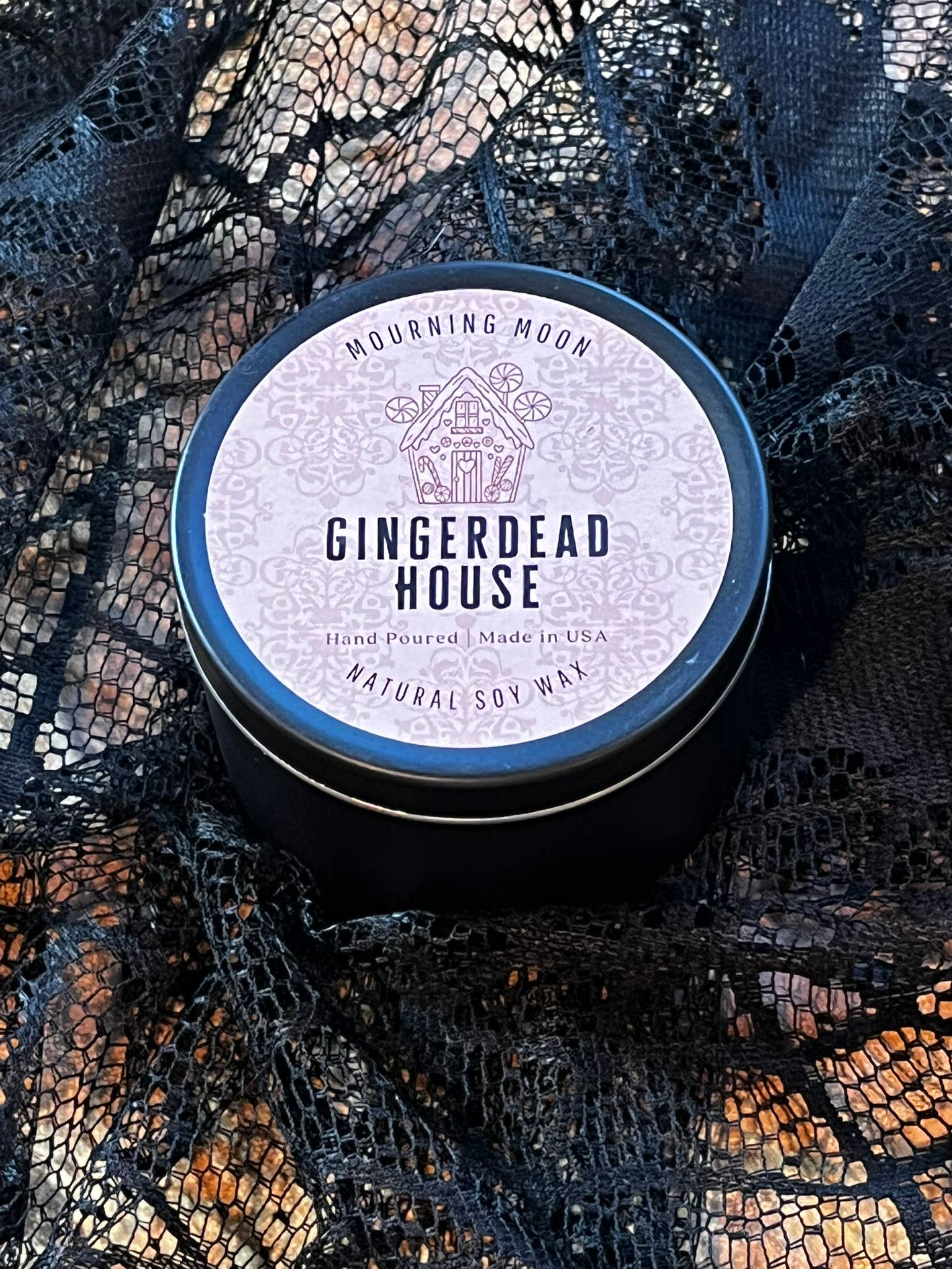 Mourning Moon Candles - Wholesale Jar/Filled Candle - Gingerdead House Soy Candle1