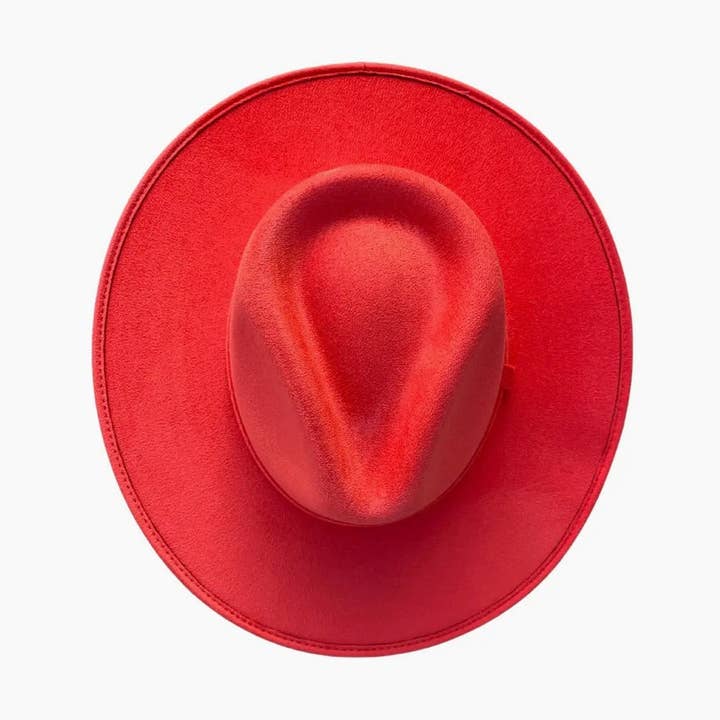 Röd Fedora-hatt med LOCO-anpassning för wholesale av Margarita