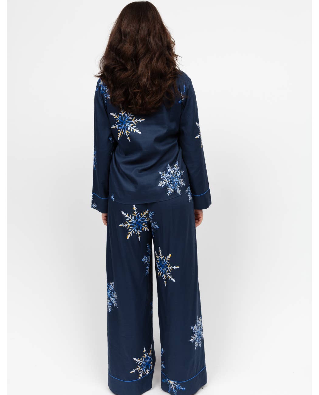 Cyberjammies - Wholesale Sleepwear Set - Women's - Frosty Snowflake Navy Printed Pyjama Set1