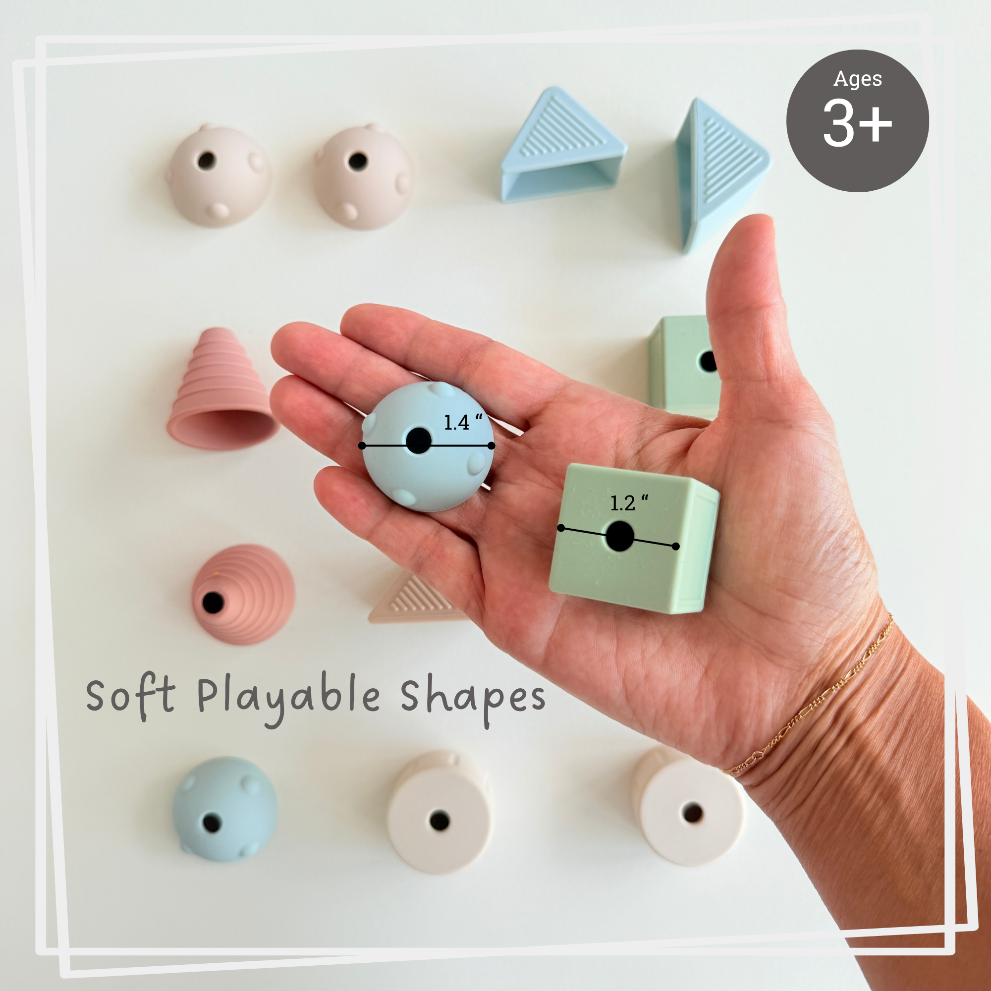 Ali+Oli - Wholesale Toy Set - Kids - Ali+Oli Montessori Lacing Toy – 14 Soft Color Silicone Beads2