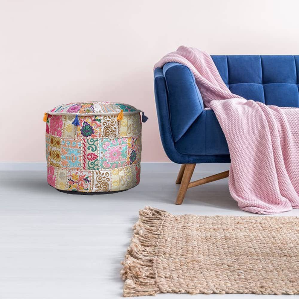 Aakriti Inc. - Venta al por mayor Puf - Aakriti Gallery Set de 10 Fundas para Puff Indi - 46x33 cm6