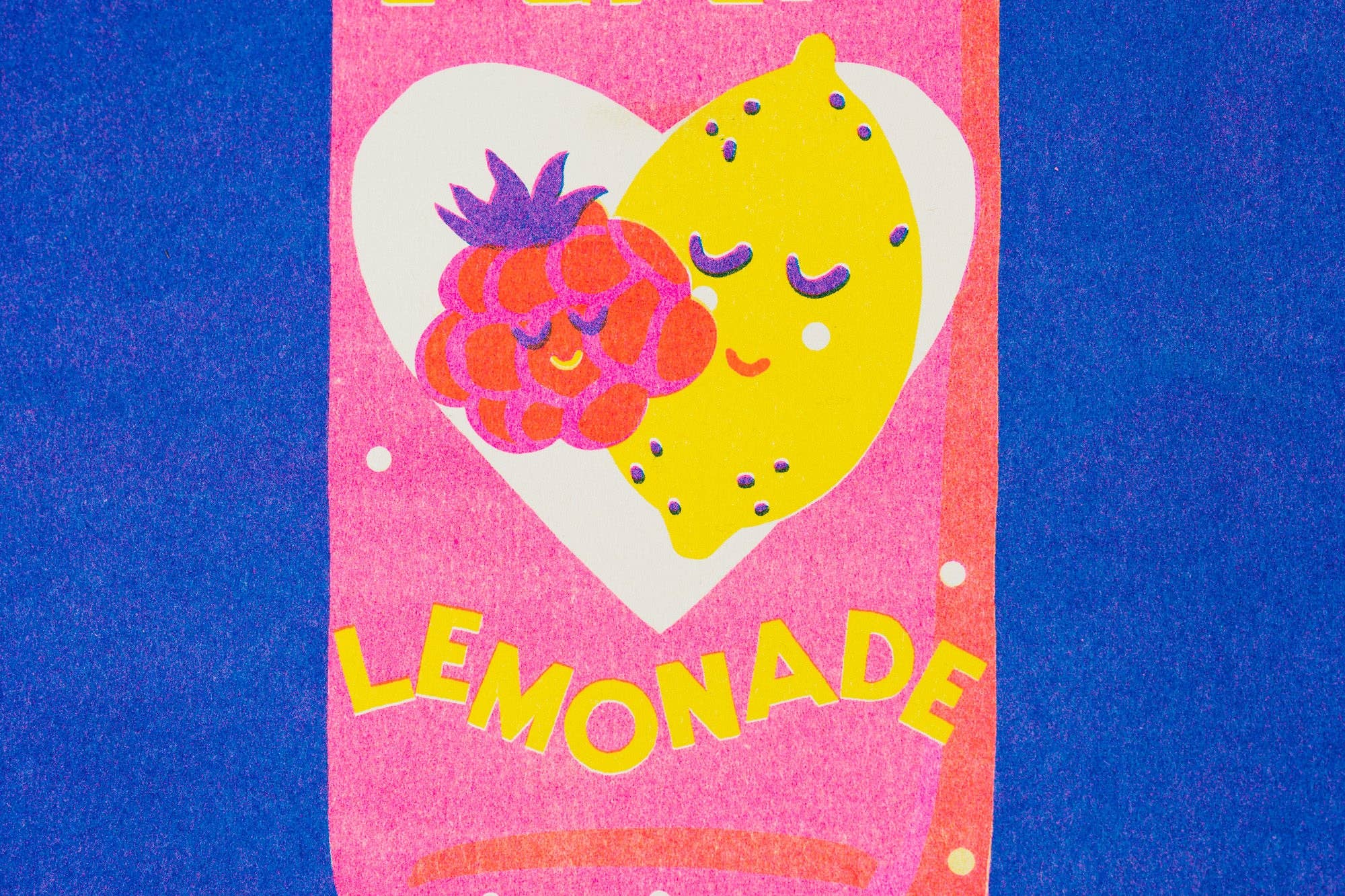 naomi wilkinson illustration - Wholesale Art Print - Pink Lemonade Riso Print1