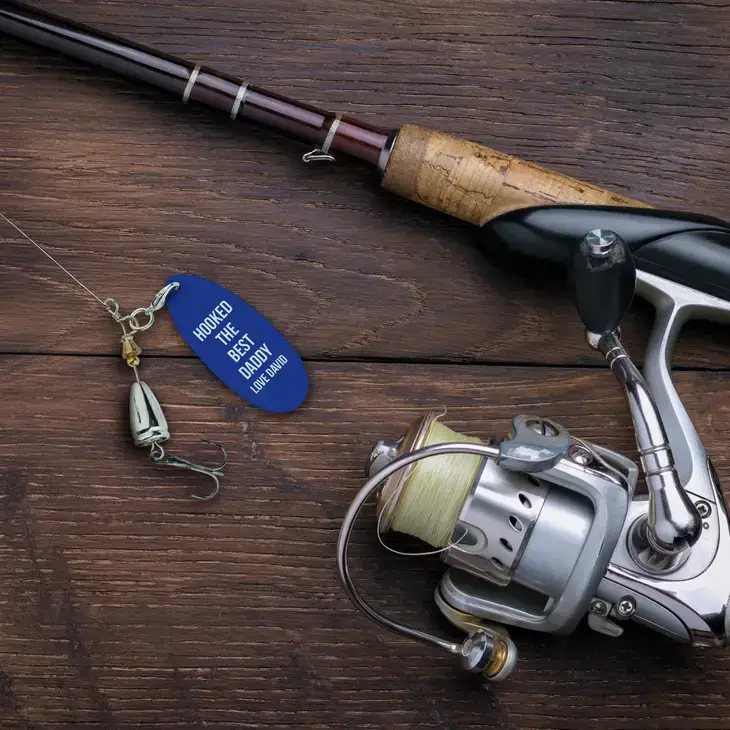 Weddingstar Inc. - Wholesale Keepsake Coin/Token - Personalized Fishing Lure with Gift Box - Custom Modern Text23