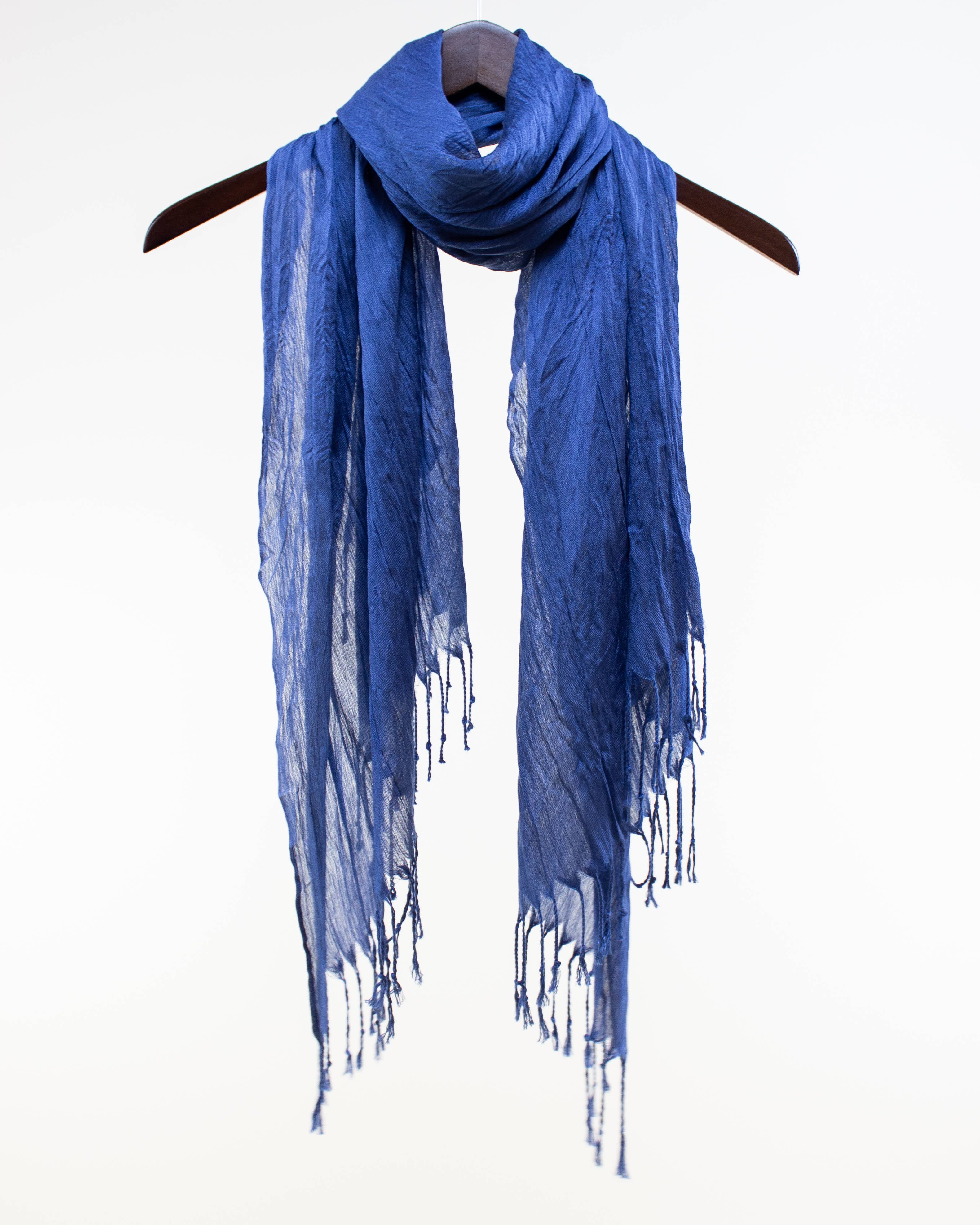 Original USA - Wholesale Scarf - Women's - Sheer Solid Scarf with Fringe10