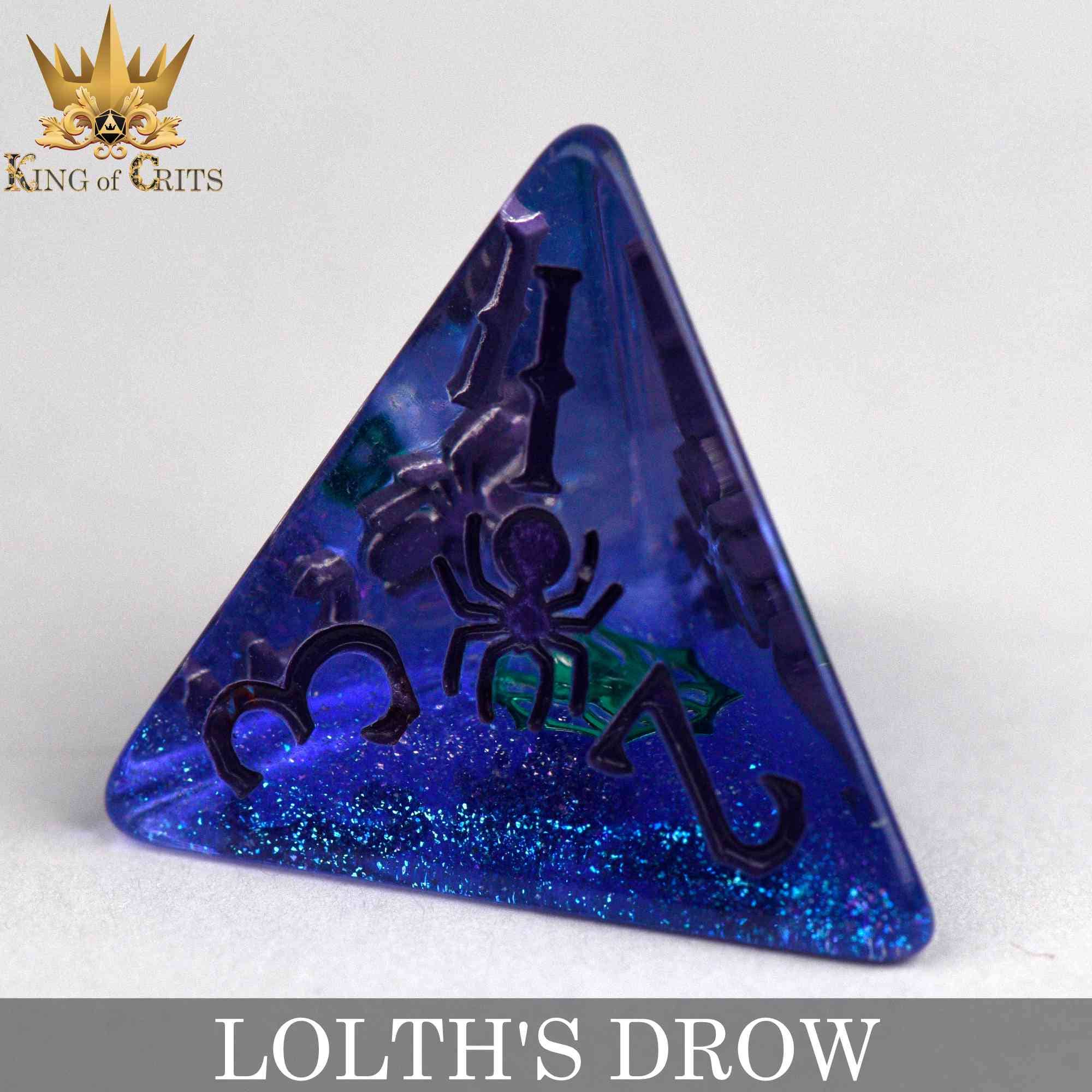 DNDDICE.COM - Wholesale Dice - Lolth's Drow - 11 Dice Set11