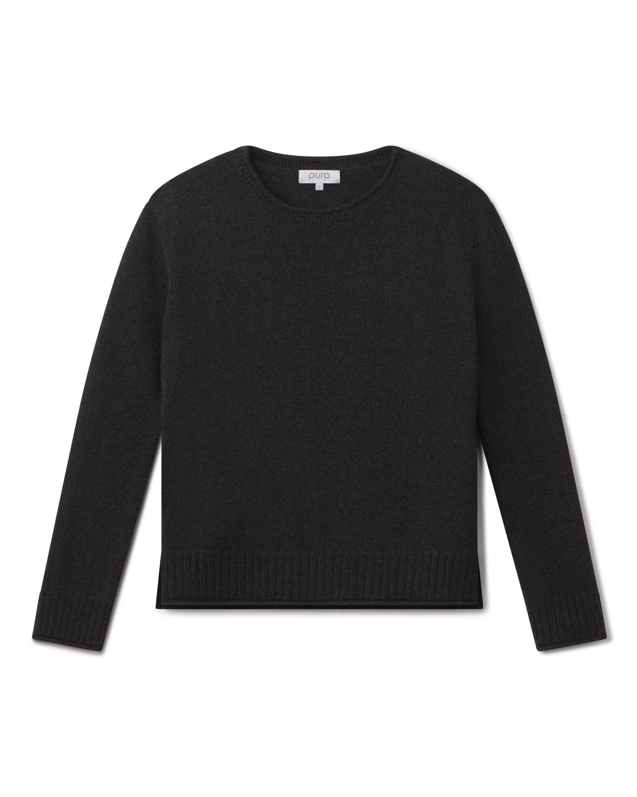 Charcoal Essential Cashmere Crew for wholesale on Faire7