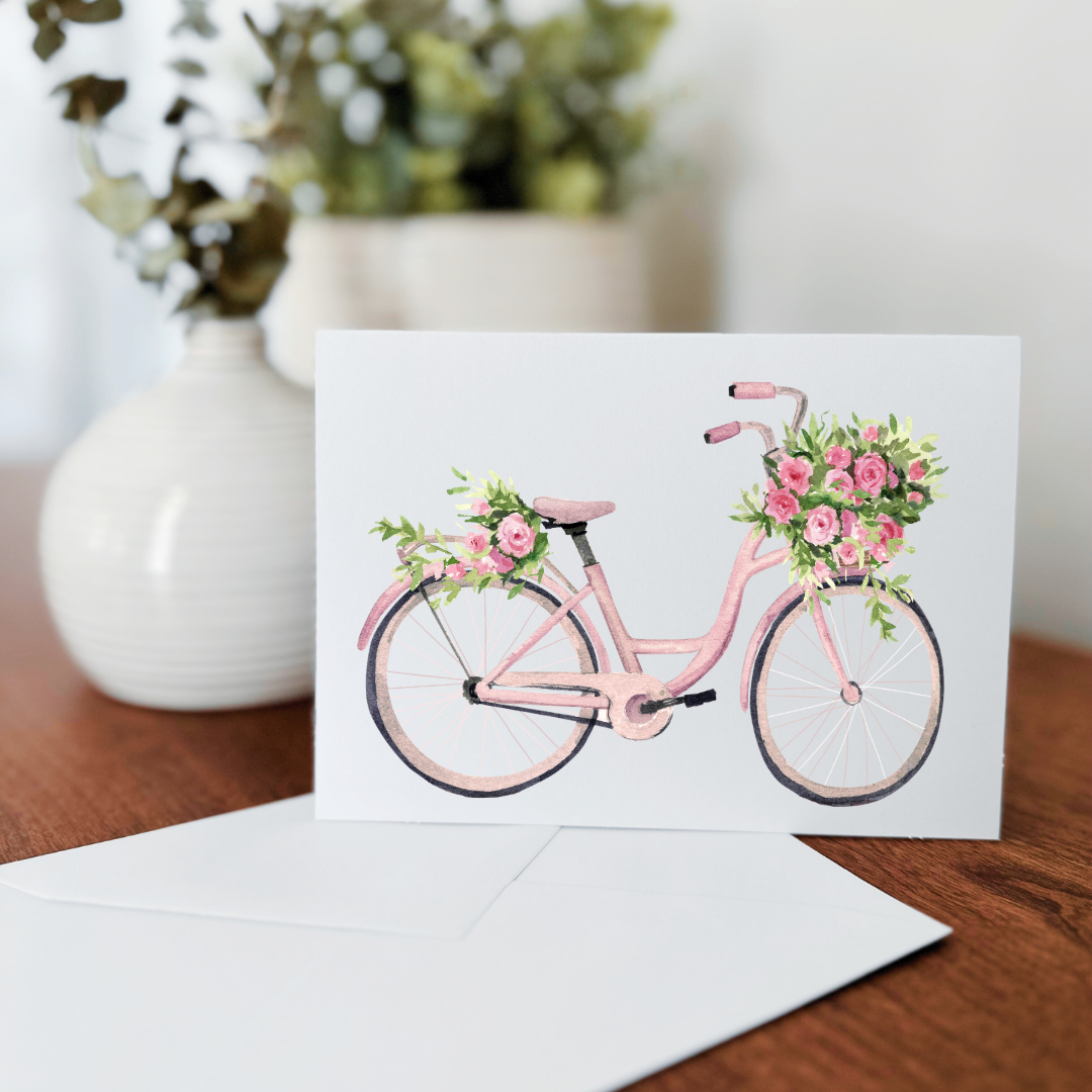 So Thoughtful Gifts - Wholesale Stationery/Notecard Set - Bikes Notecard Set of 10 - Blank Inside3