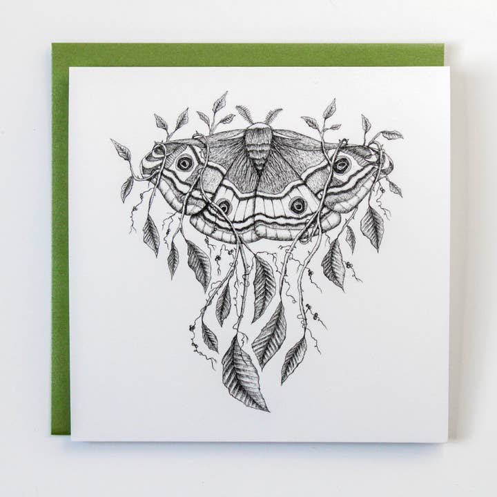 Mackenzie Myrick Studio - Vente Carte de vœux classique - Emperor Moth | Carte de voeux