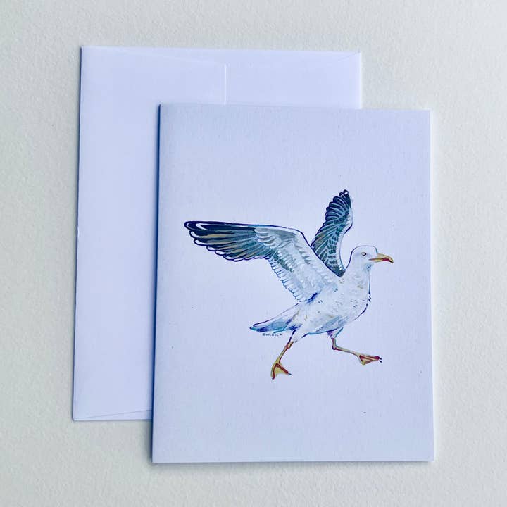 Carte Mouette pour la vente par Liz Burdick Arts