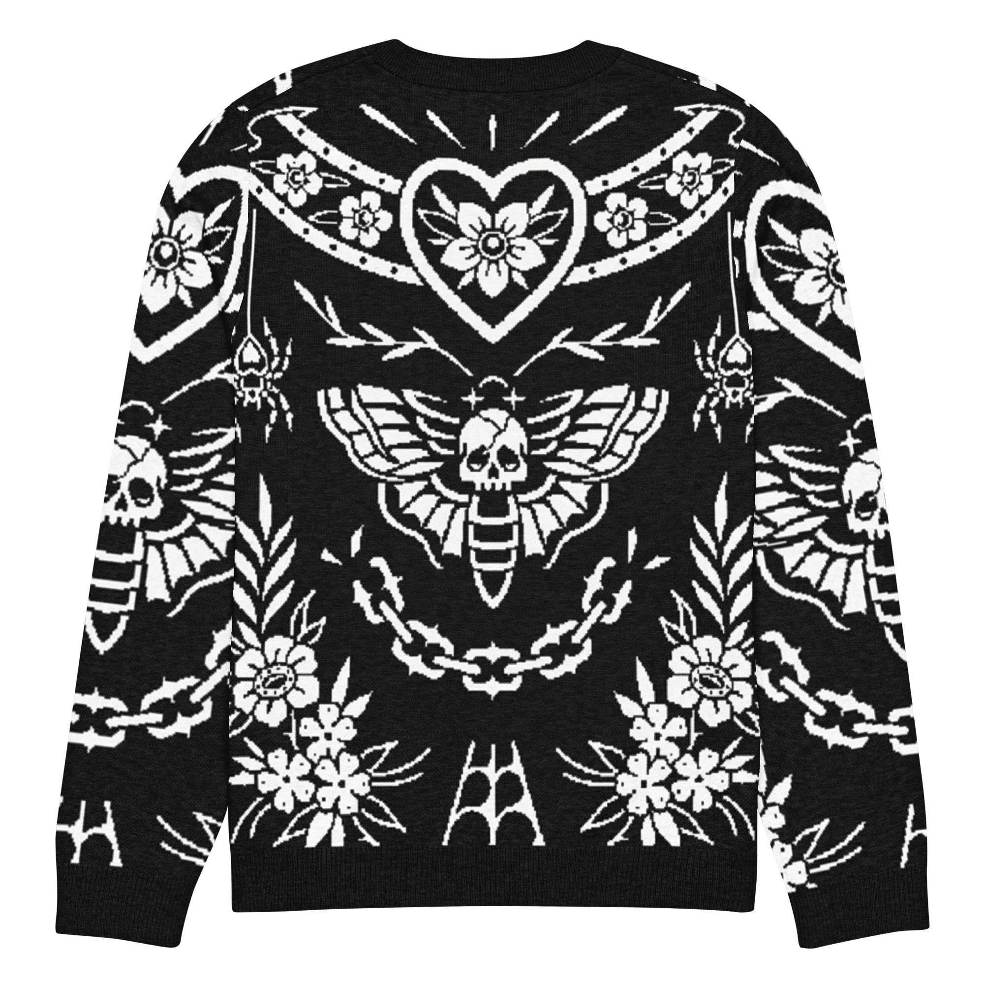 Goth Cloth Co. - Vente Pull en maille – unisexe - Pull à col rond en tricot Old School Ink1