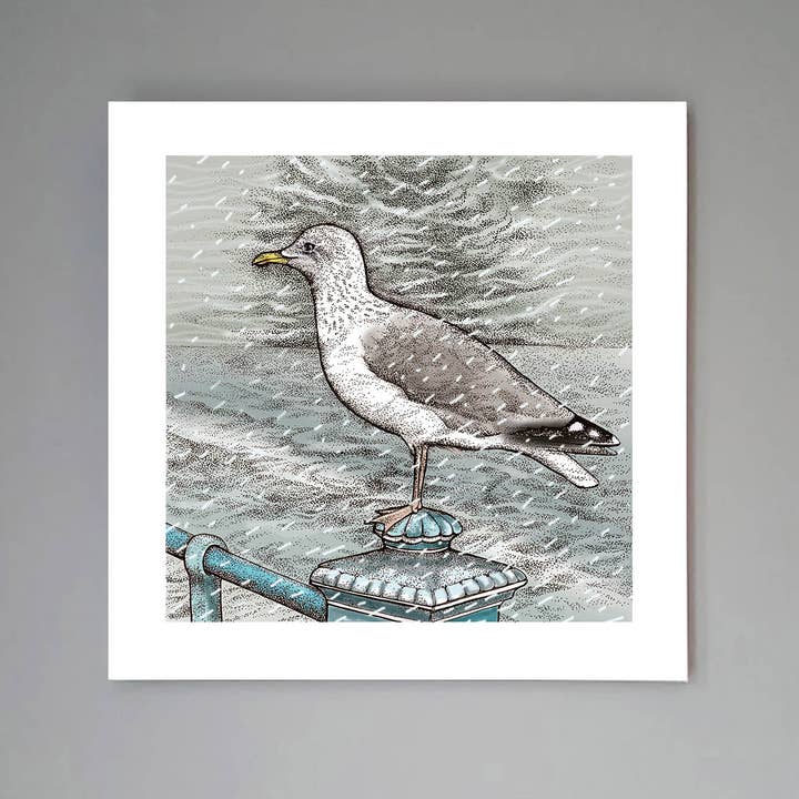 'Sea Gull' Kunsttryk for engroshandel hos Fay's Studio