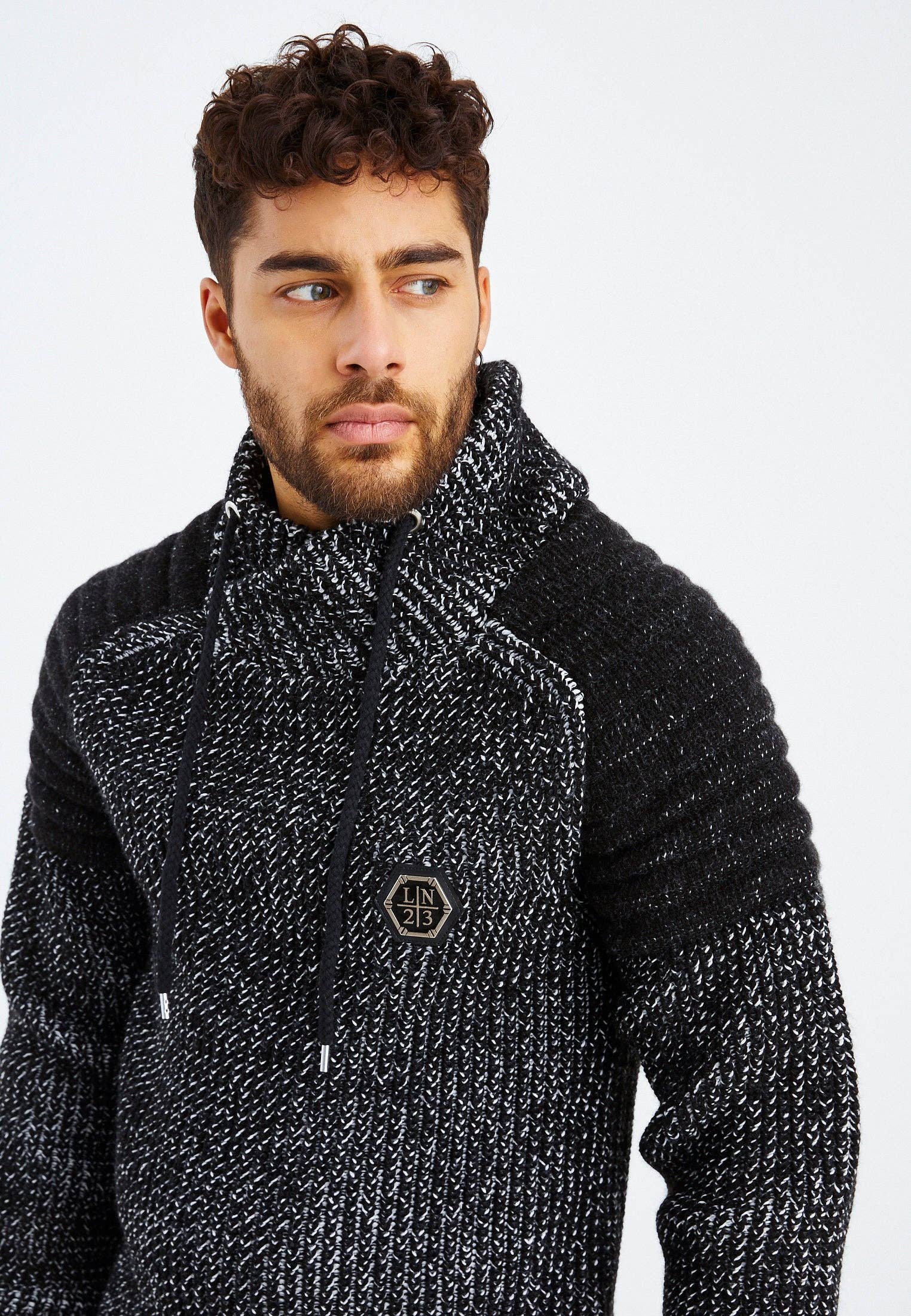 Leif Nelson GmbH - Wholesale Knit Sweater - Men's - Men's Knit Sweater Chunky Knit Shawl Collar LN-523516