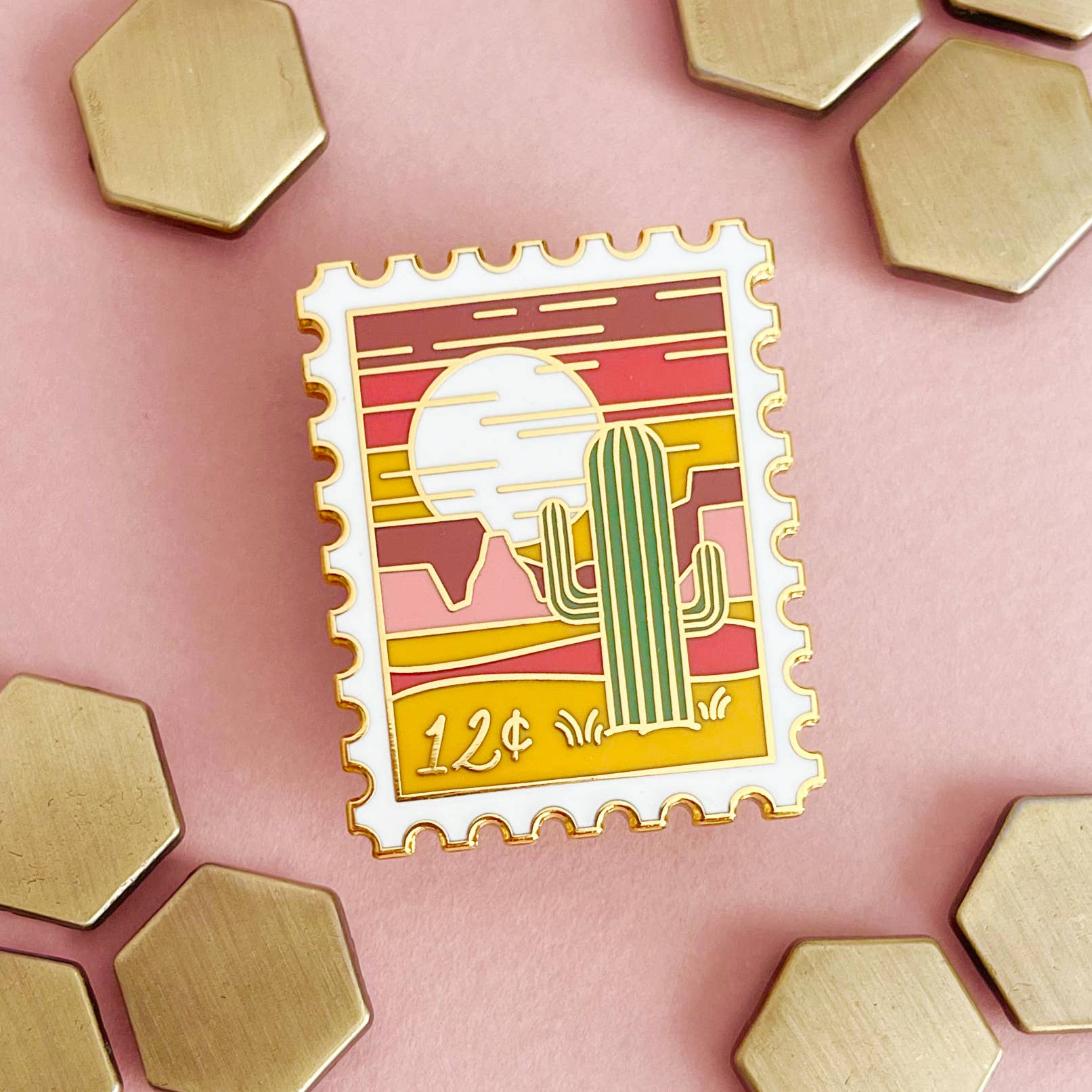 Sablewood Paper Company - Wholesale Lapel Pin/Button - Desert Oasis Enamel Pin1