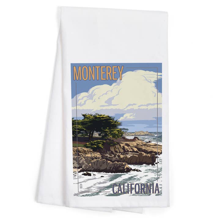 TORCHON BIO Monterey, Californie, Cyprès pour la vente par Lantern Press