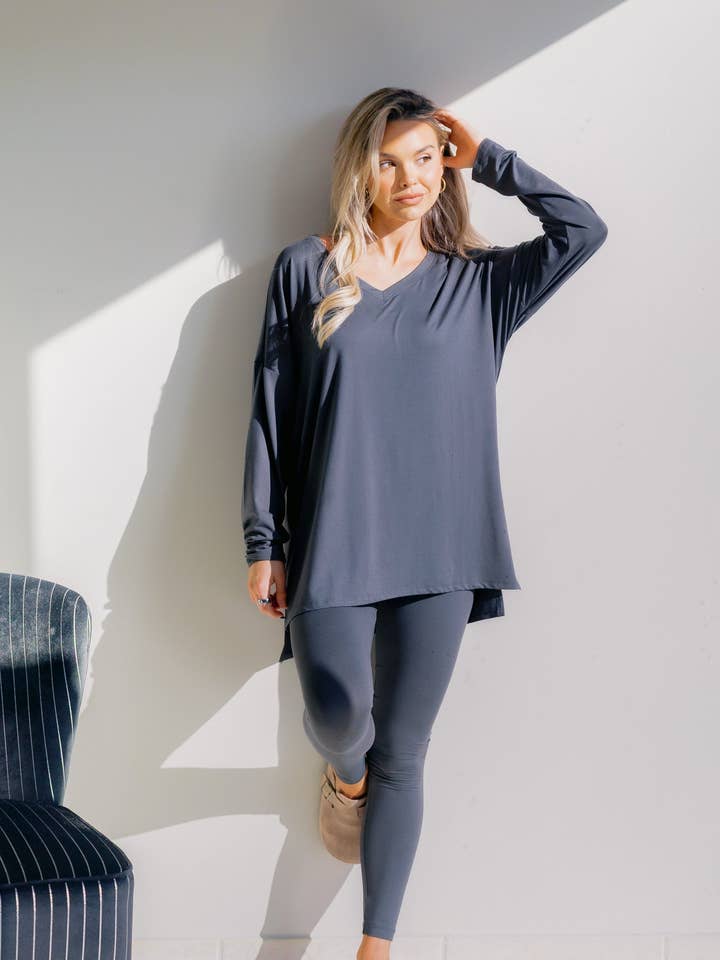 Boutique Simplifed - Wholesale Lounge Set - Women's - Ethereal Ash Set0