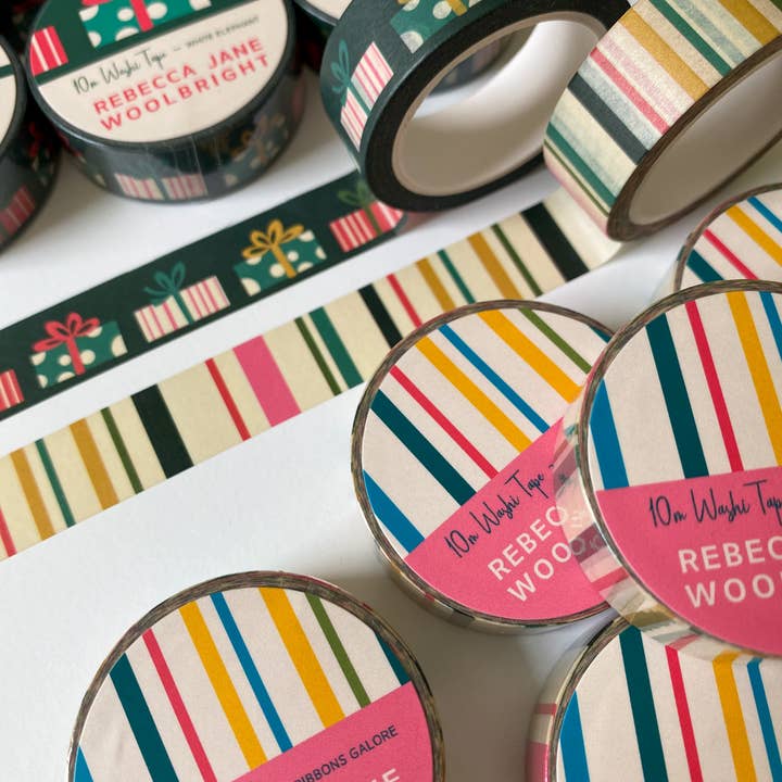 Rebecca Jane Woolbright - Wholesale Washi Tape - Ribbons Galore Washi Tape | eco-friendly, 15mm x 10m, easy-tear
