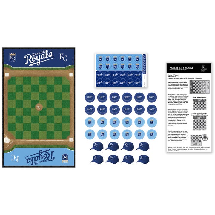 Masterpieces Puzzles - Vente Jeux de société - Jeu de plateau Kansas City Royals Checkers1