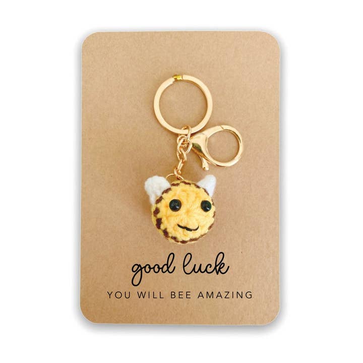 Good Luck Gift, You Can Do It, New Job Good Luck Gift, Well Done Keyring Bee, You Got This Good Luck, Good Luck, Bee Keyring Gift, Handmade for wholesale by Fifi's Handcrafted