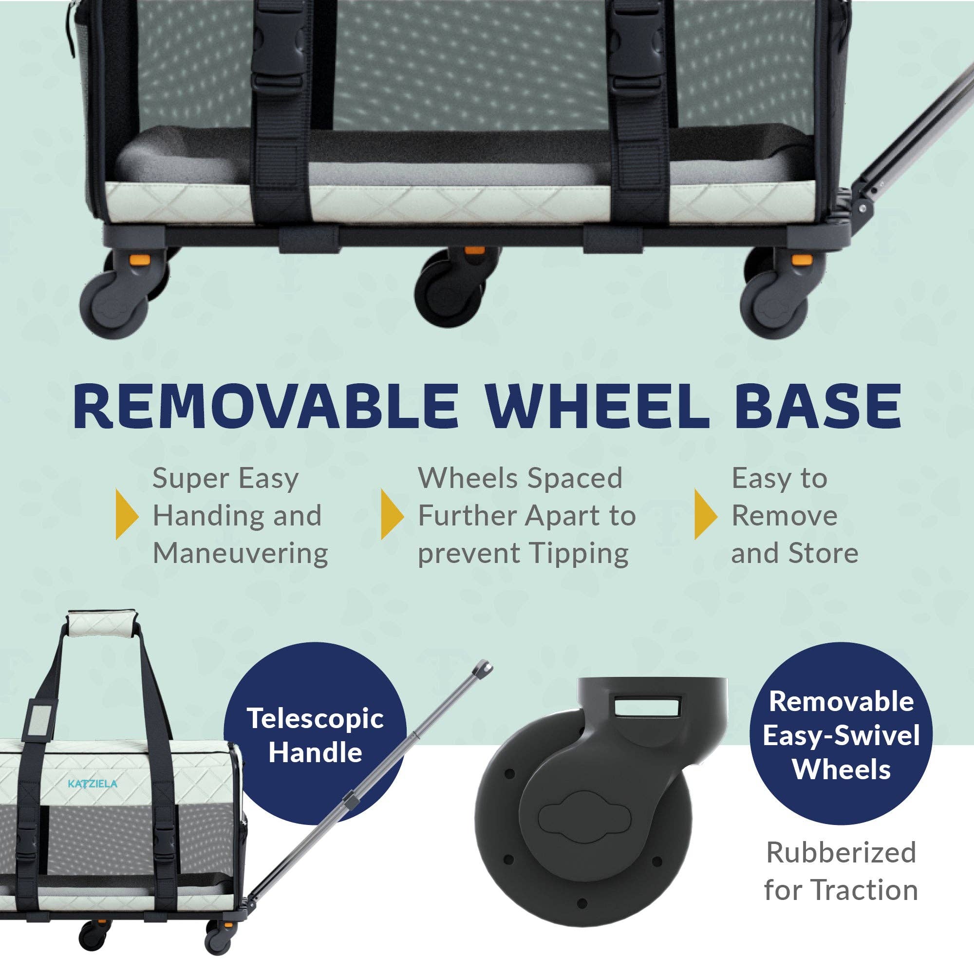 Katziela – Großhandel Haustier-Transportbox – Katze/Hund – Katziela® Chariot PRO Tragetasche für Haustiere, gesteppt14