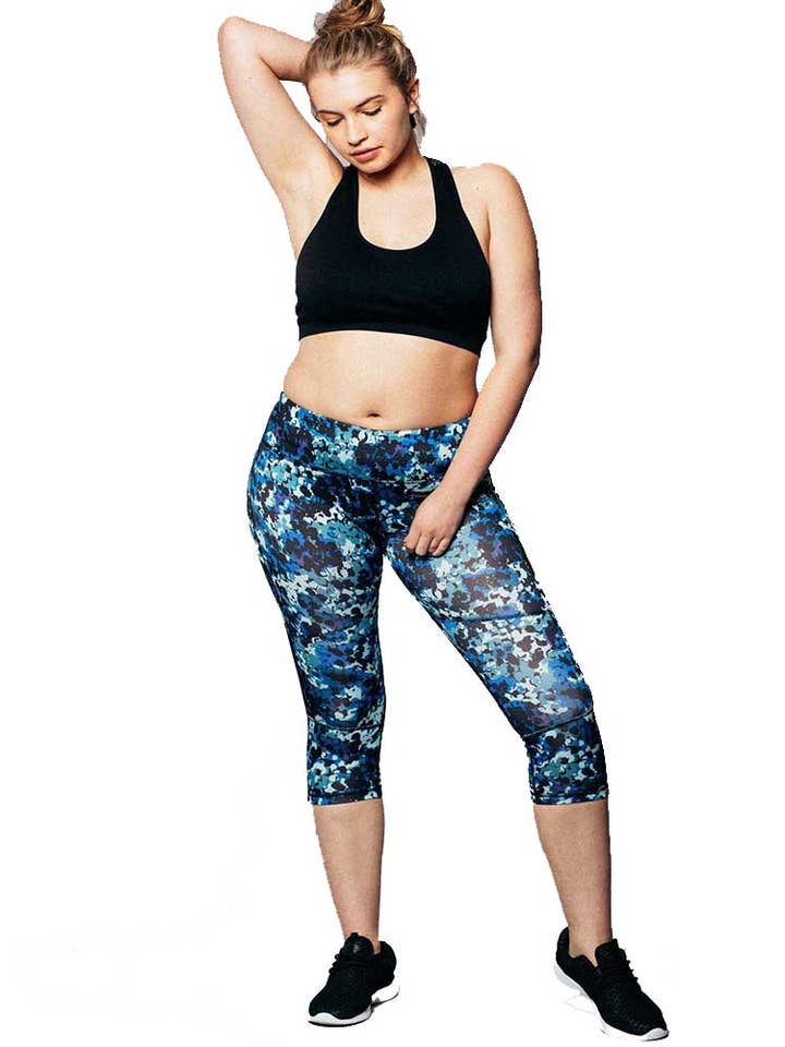 Go Commando Yoga, Capri Blue Mosaic for wholesale by DEAR KATE