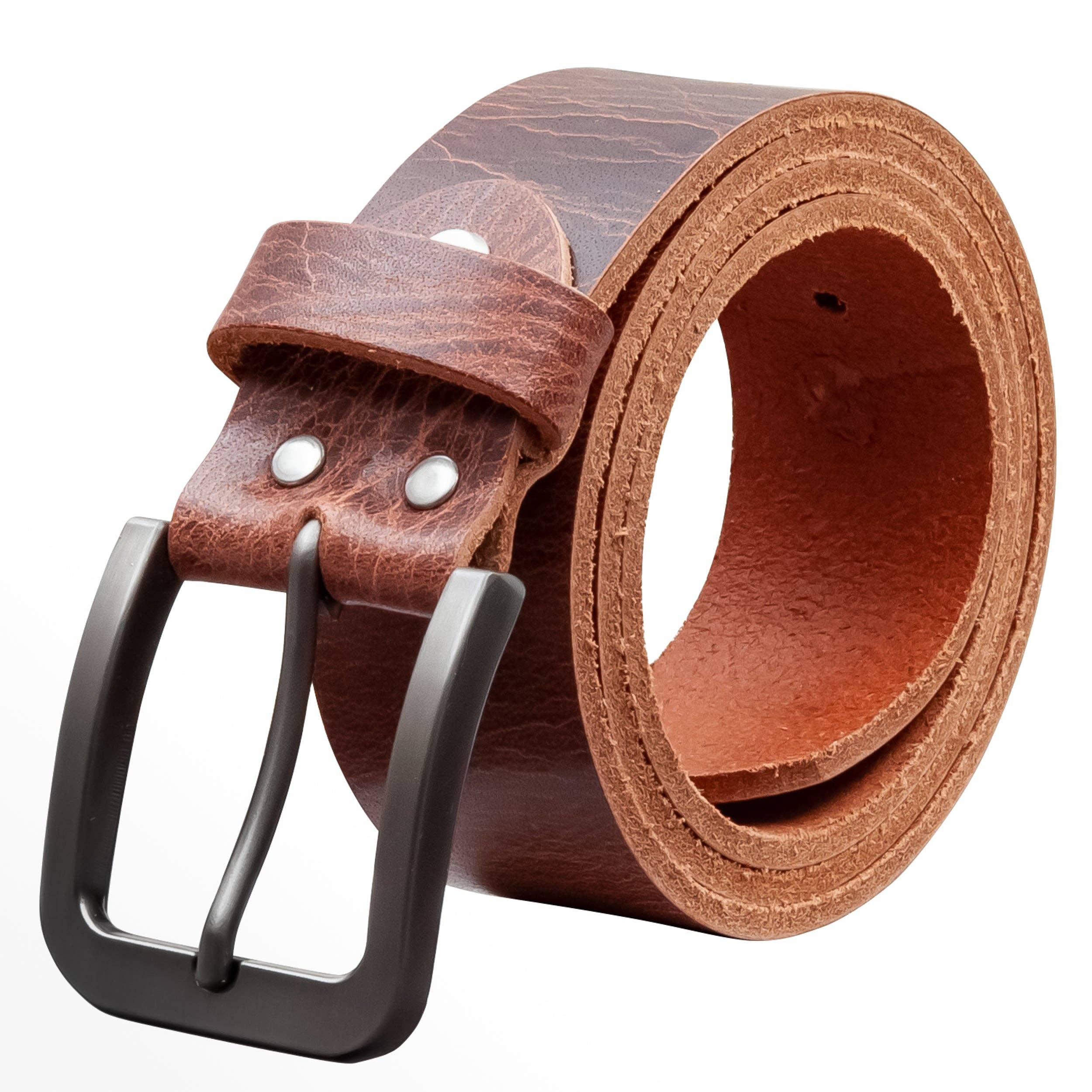 A-Venten GmbH - Vendita all'ingrosso Cintura - Unisex - Cintura da 40 mm prodotta in Germania EH520-RL-marrone scuro1