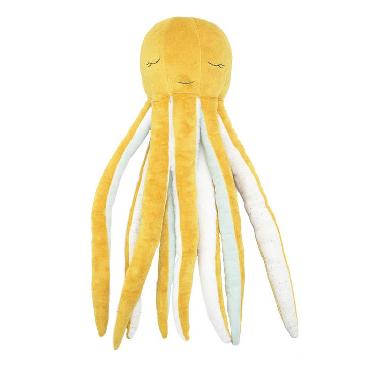 stor blækspruttebamse i okker for engroshandel hos Trois kilos Sept