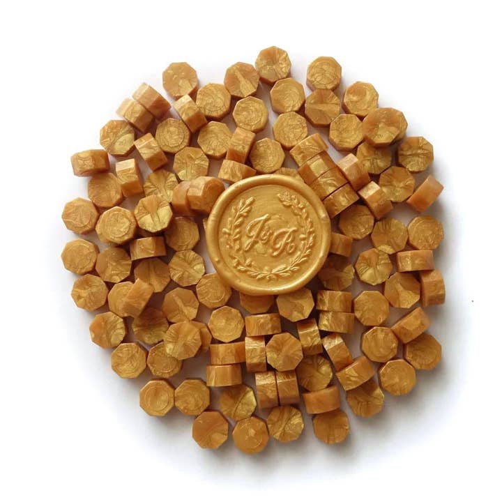 Fiona Ariva - Wholesale Sealing Wax - Yellow Gold 100pcs sealing wax beads0