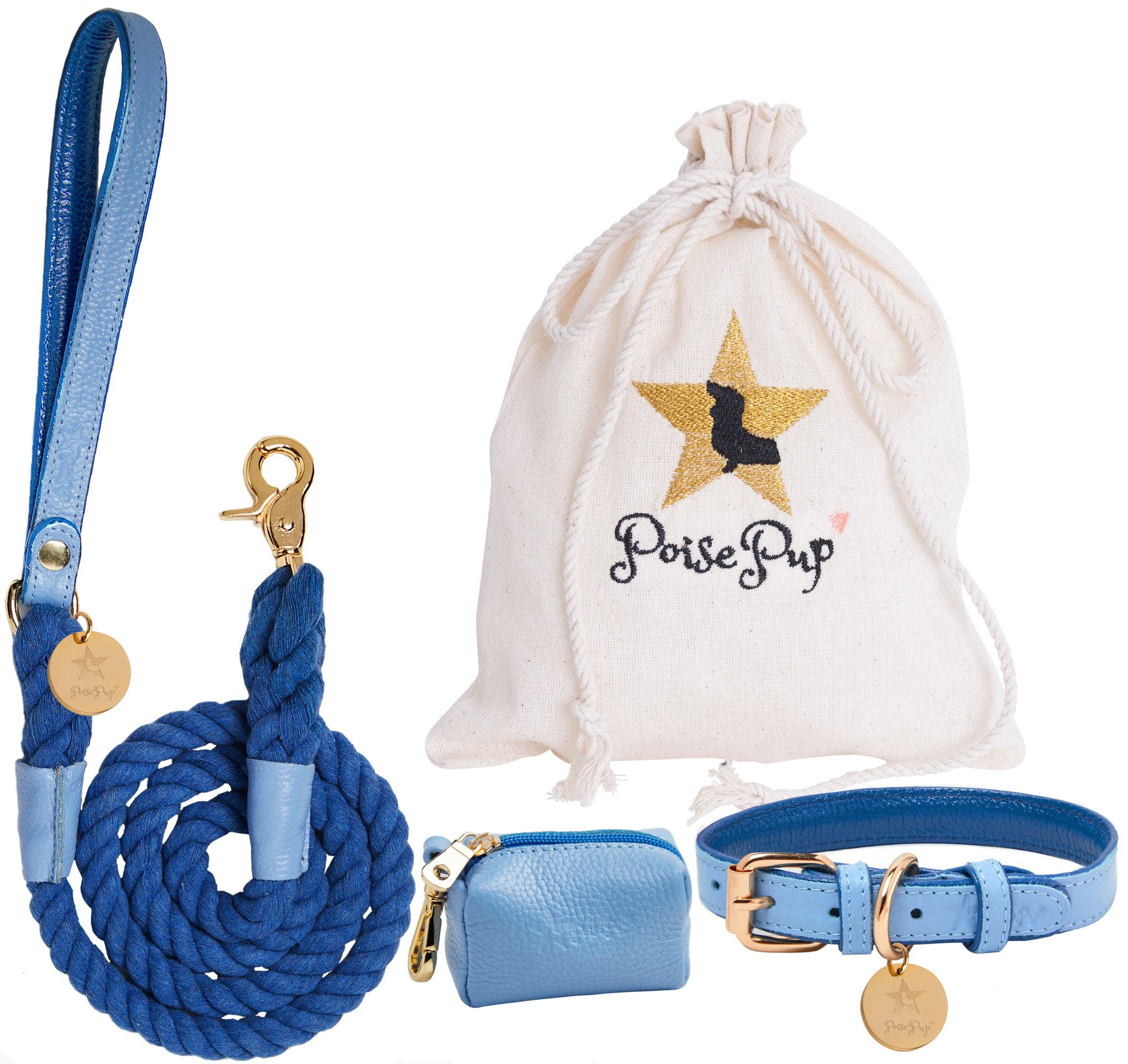 PoisePup – wholesale Halsband - Hund – COLLAR - Ocean Vibes hundhalsband i två toner1