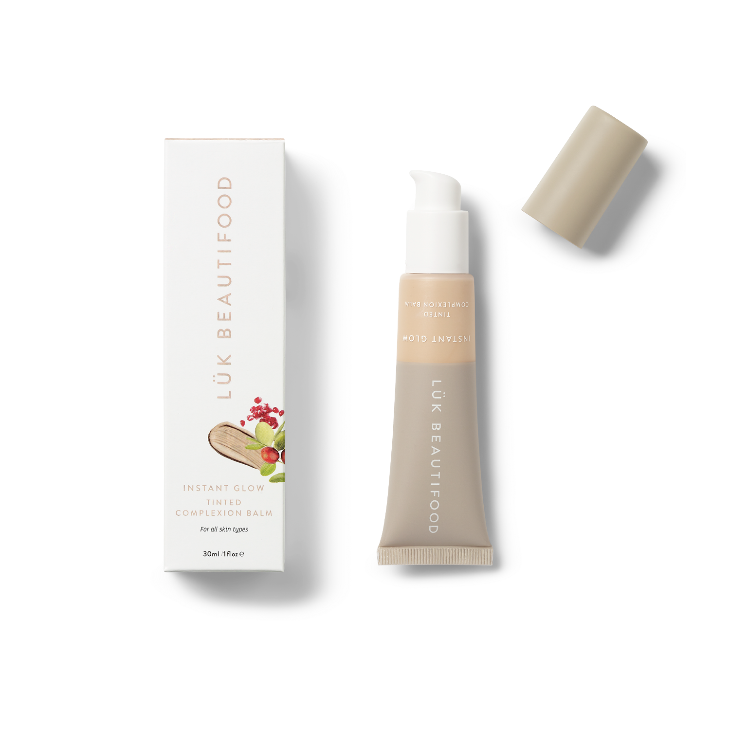 LÜK BEAUTIFOOD [🇦🇺 AUS + USA🇺🇸] - Vente Crèmes hydratantes teintées - NUDE 2 (Light) - Baume pour le teint teinté Instant Glow 30 ml4