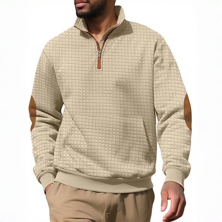 Jersey de punto jacquard de manga larga con cuello alto para venta al por mayor de ShieldChic