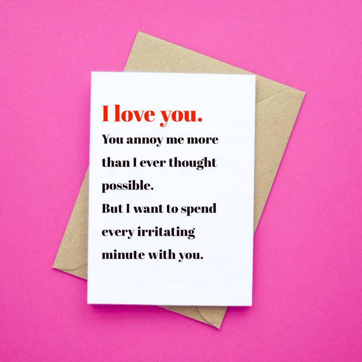 Tu m'agaces. pour la vente par Wonky Cards