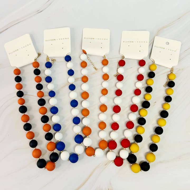 Ellison+Young - Wholesale Beaded/Pearl Necklace - Champion Of The Game Ball Bead Necklace8