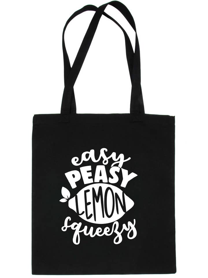 Bolsa de compras reutilizable Easy Peasy Lemon Squeezy para mujer para venta al por mayor de Print4U