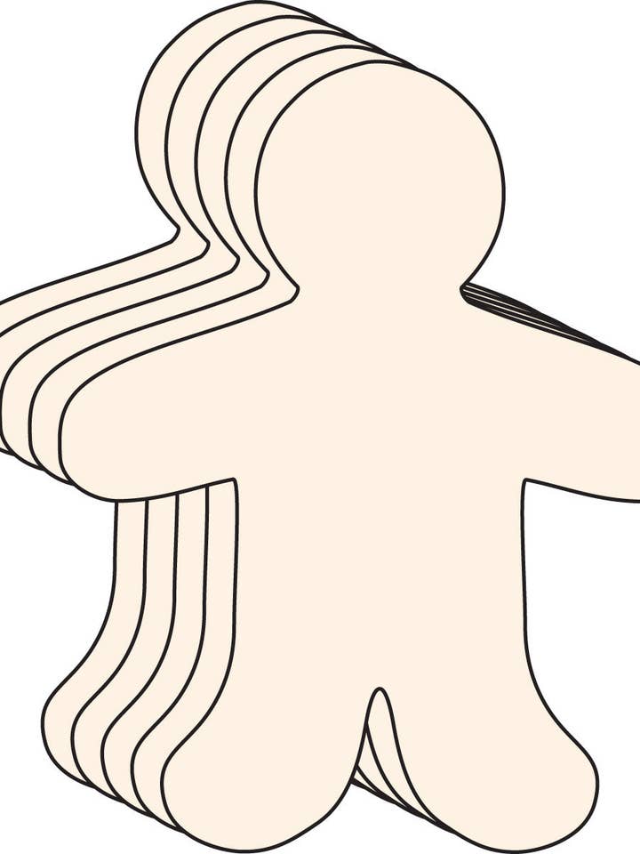 Person Stor Enkelt Farve Creative Cut-Outs- 5.5" for engroshandel hos Creative Shapes Etc.