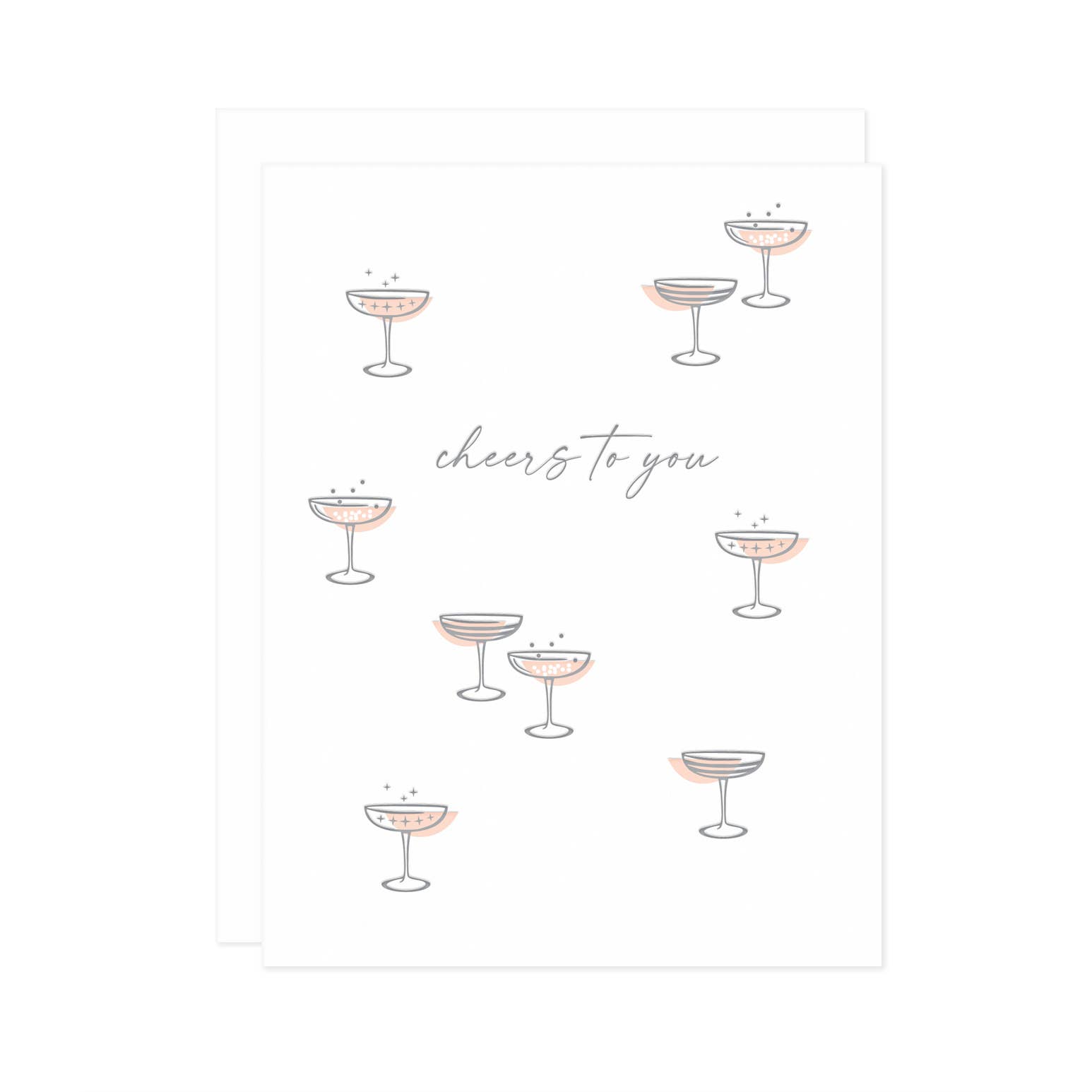 Missive – wholesale Congratulations card – Retro Cocktails Cheers to You Letterpress Greeting Card2