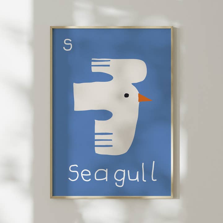Surprise Radish - Wholesale Art Print - Seagull Print | Letter S Alphabet Print4