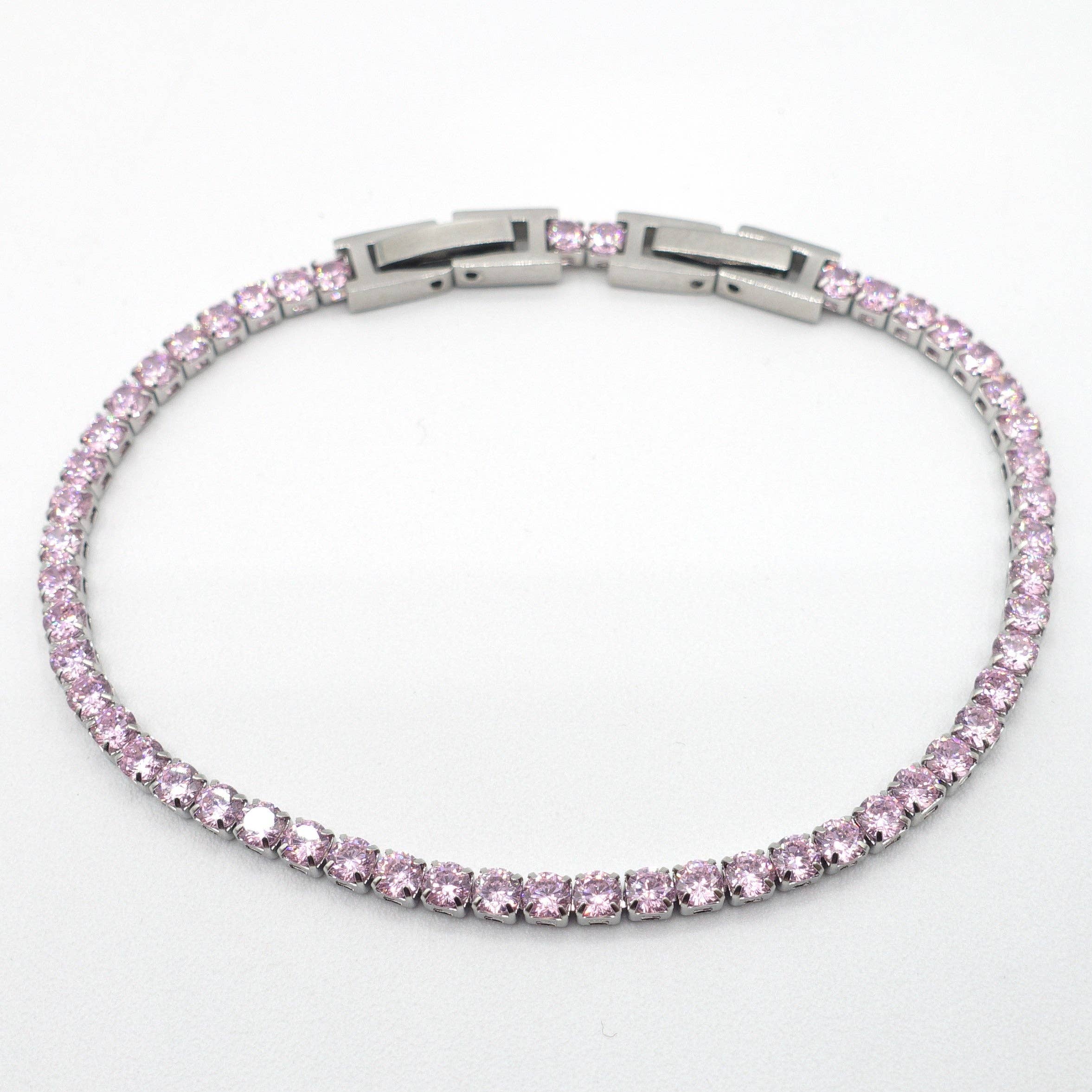 Daemon srls - Wholesale Tennisarmbanden - ALICIA ~ Tennisarmband van roestvrij staal met cubic zirconia1