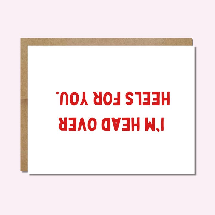 Tarjeta de amor alegre | Head Over Heels For You para venta al por mayor de Raisin Spirits