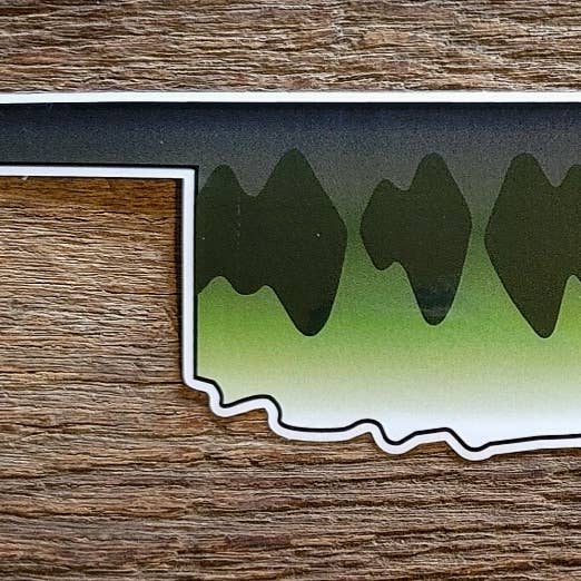 Oklahoma Largemouth Bass Skin Sticker for wholesale by creeknuts.com