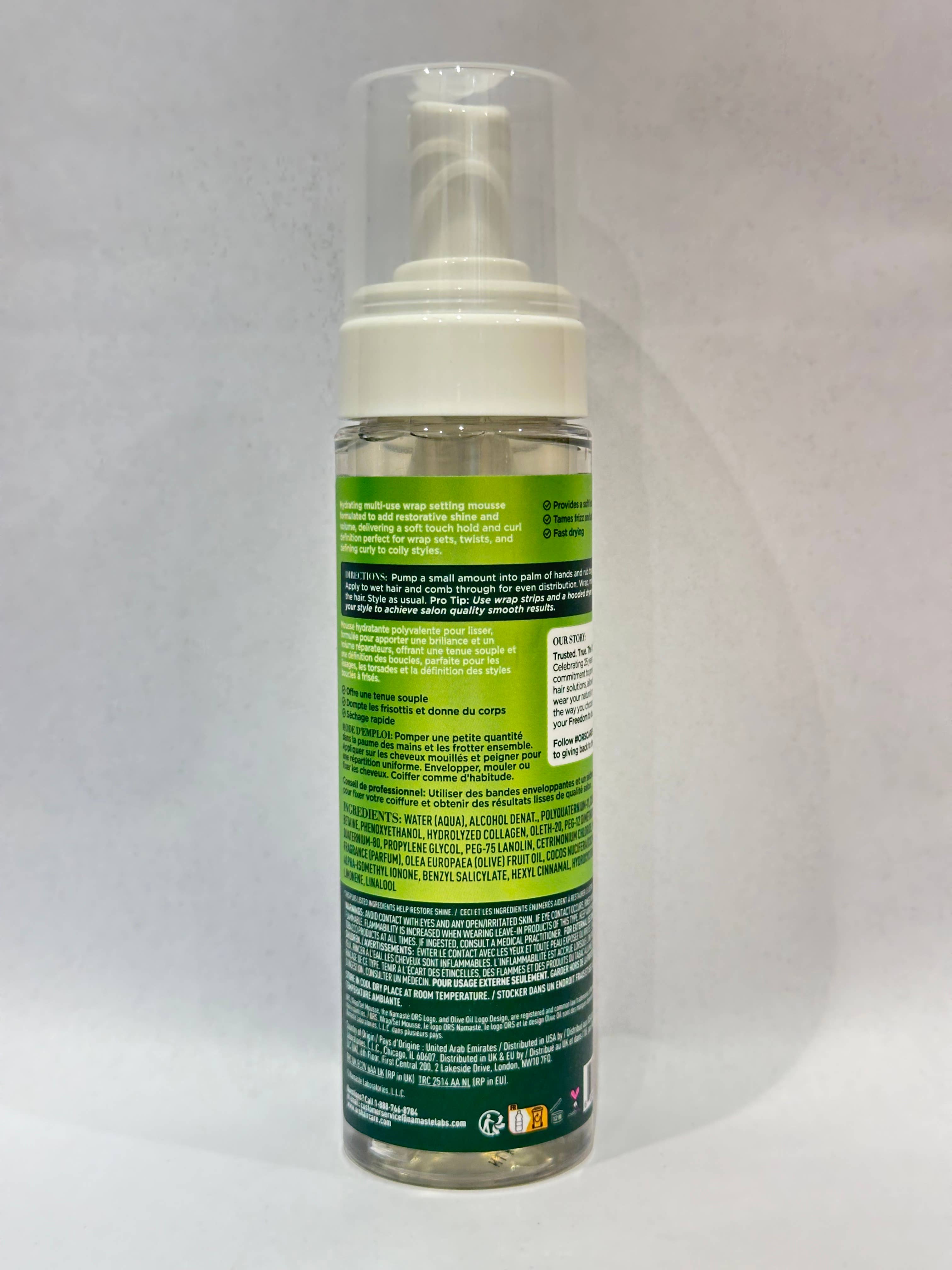 Afinity Care - Wholesale Hair styling gel/mousse - 🧴 ORS Olive Oil Hold & Shine Wrap/Set Mousse – 207 ml1