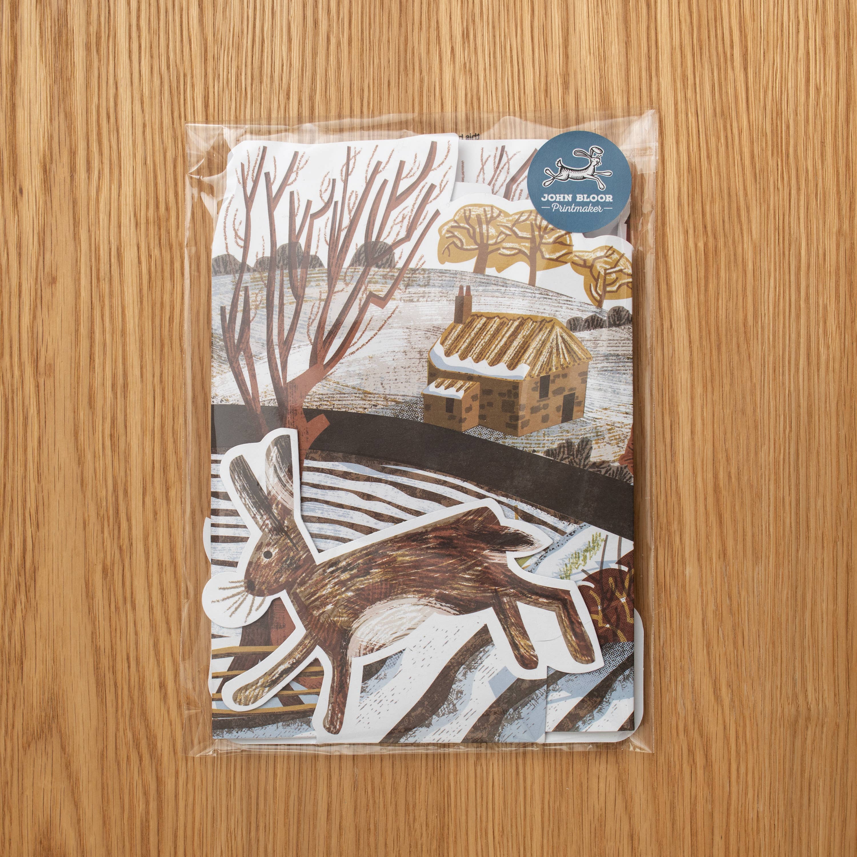 John Bloor Printmaker - Vente Décoration de Noël - Dépliez la scène de Noël hivernale pour votre cheminée.5