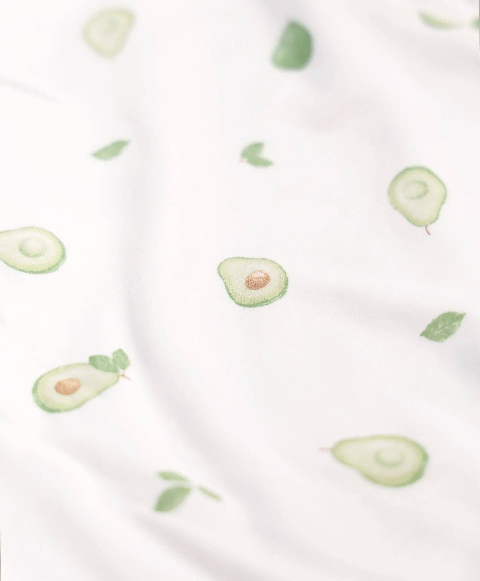 Lūmmi in Colour Babywear - Wholesale Cot/crib sheets - Organic Cotton Cot Sheet - Avocados3