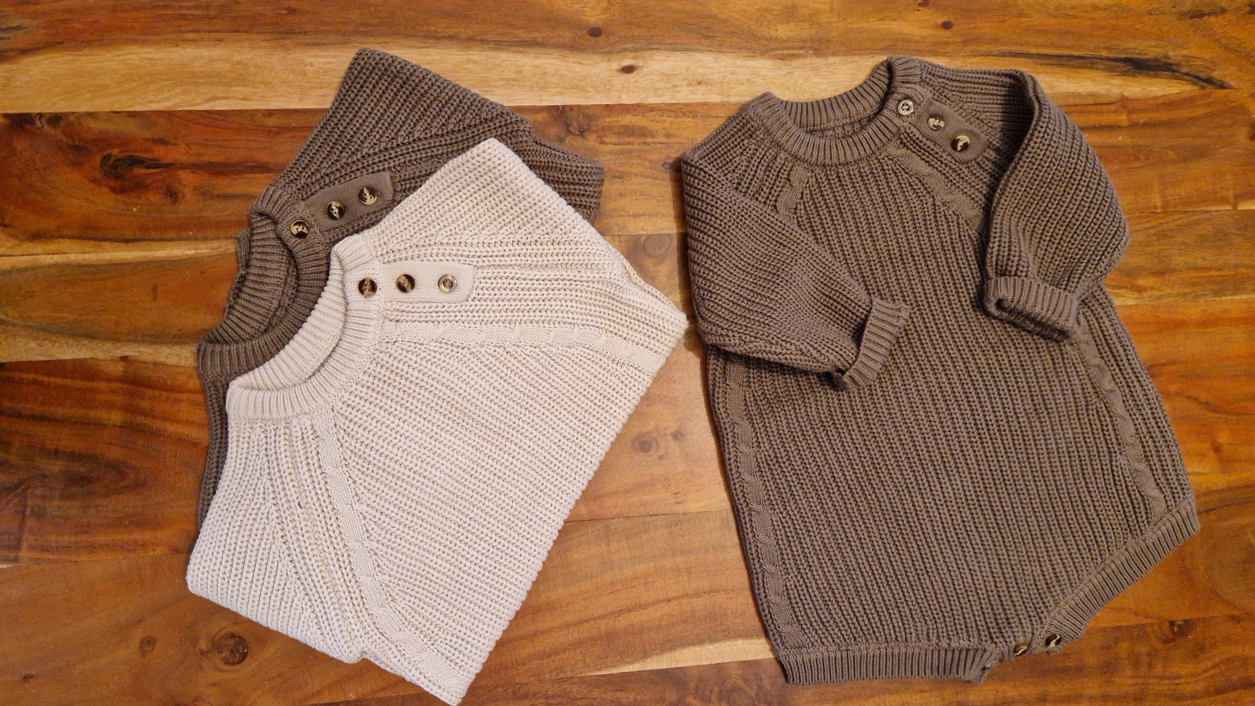 Au Petit Coton - Wholesale Bodysuit (Non-Footed) - Baby - ORSO thick knit bodysuit Organic cotton2